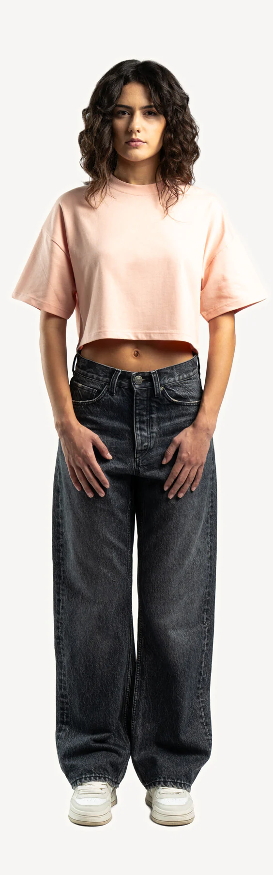 Pink Clay Cropped Oversized T-Shirt