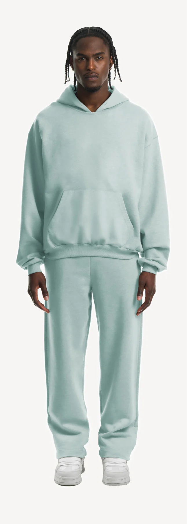 Cold Blue Straight-Leg Relaxed Sweatpants