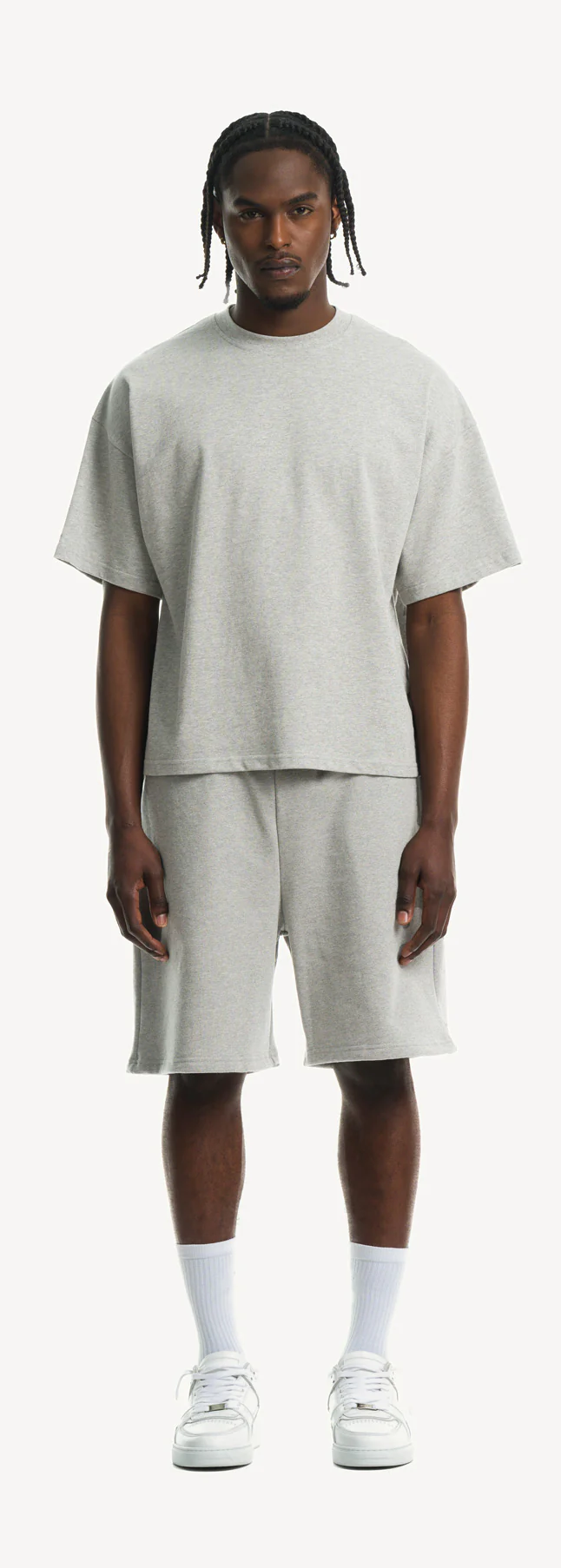 Light Grey Oversized Boxy T-Shirt