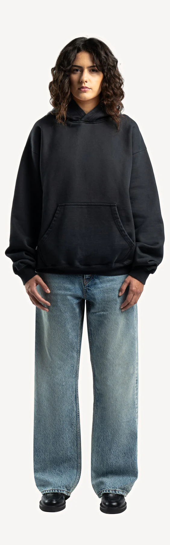 Faded Mid Blue Loose Fit Jeans