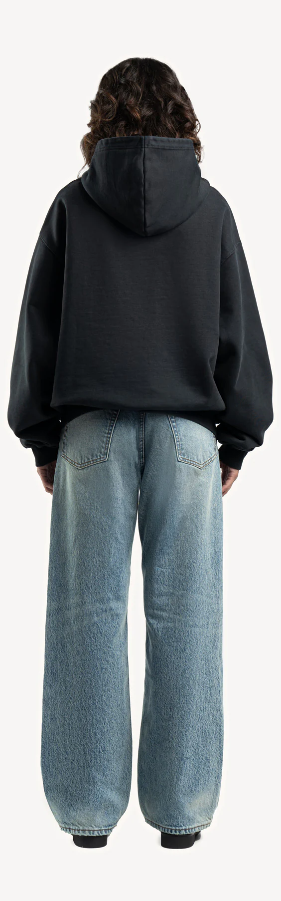 Faded Mid Blue Loose Fit Jeans