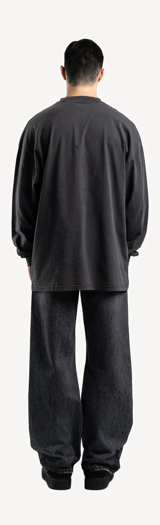 Faded Mid Black Loose Fit Jeans