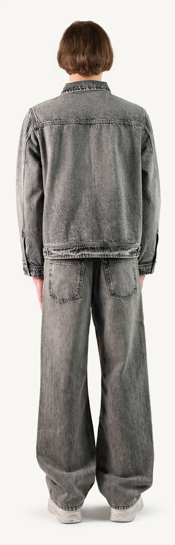 Faded Mid Grey Loose Fit Jeans