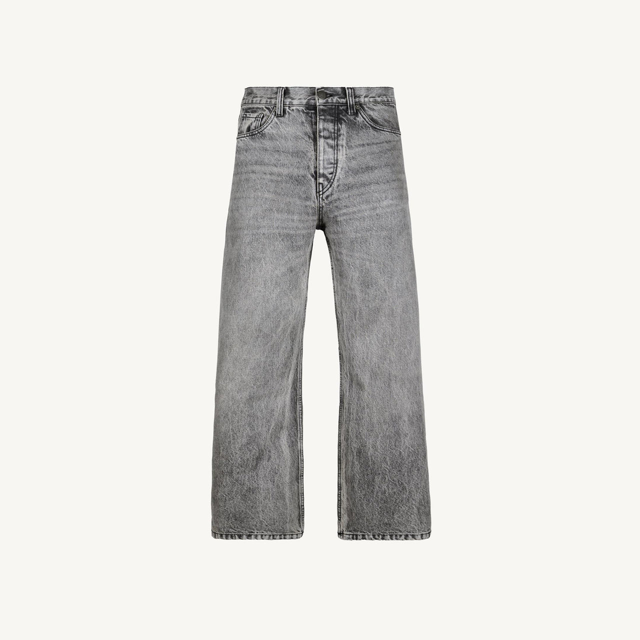 Faded Mid Grey Loose Fit Jeans