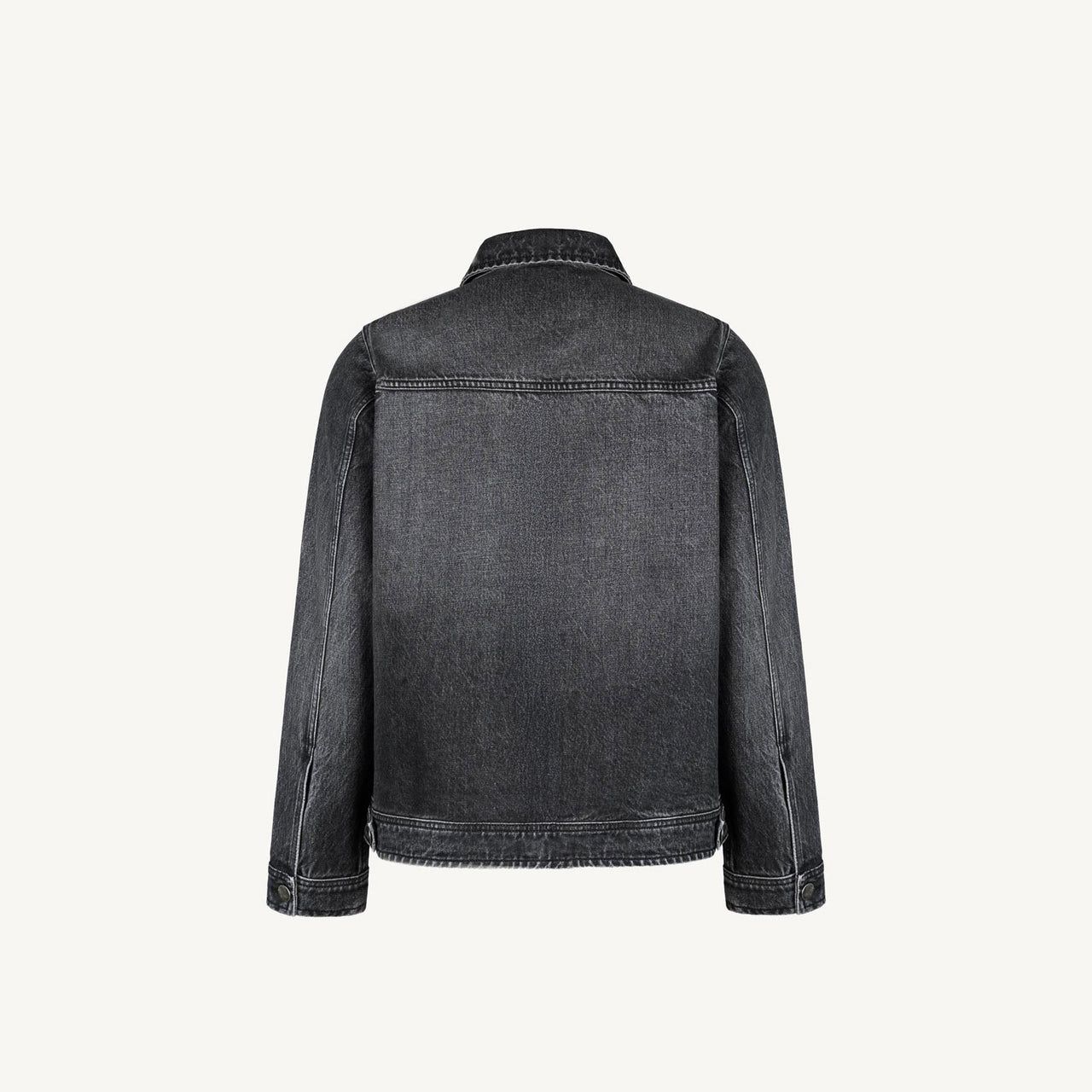 Washed Black Relaxed Denim Jacket