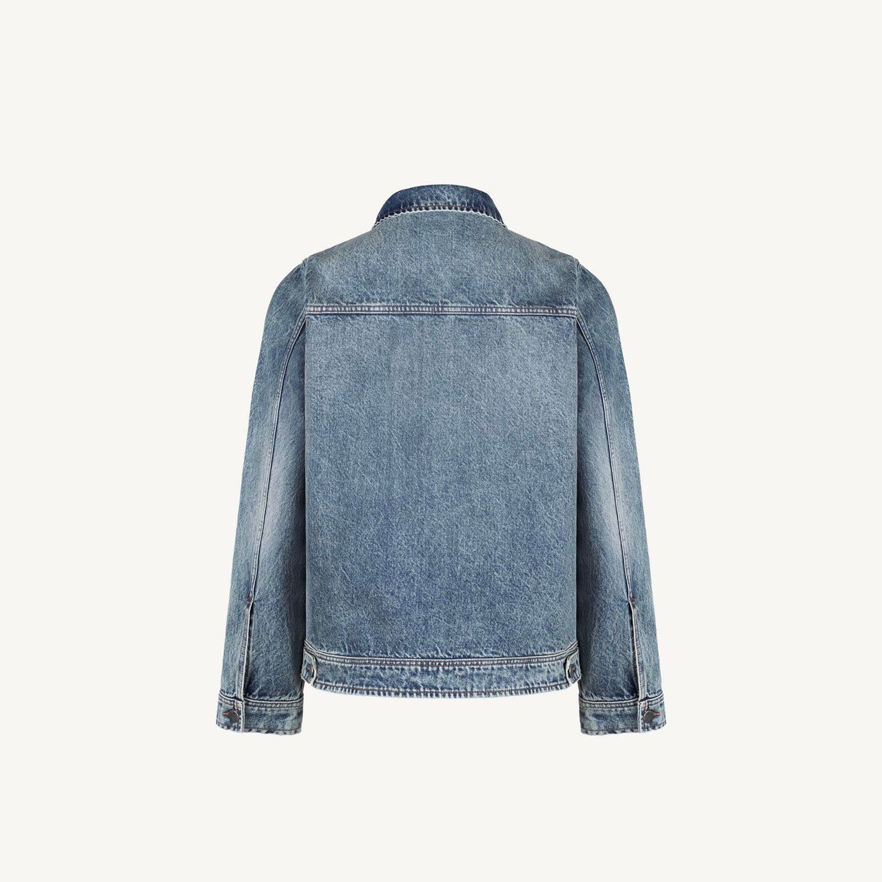 Washed Light Blue Relaxed Denim Jacket