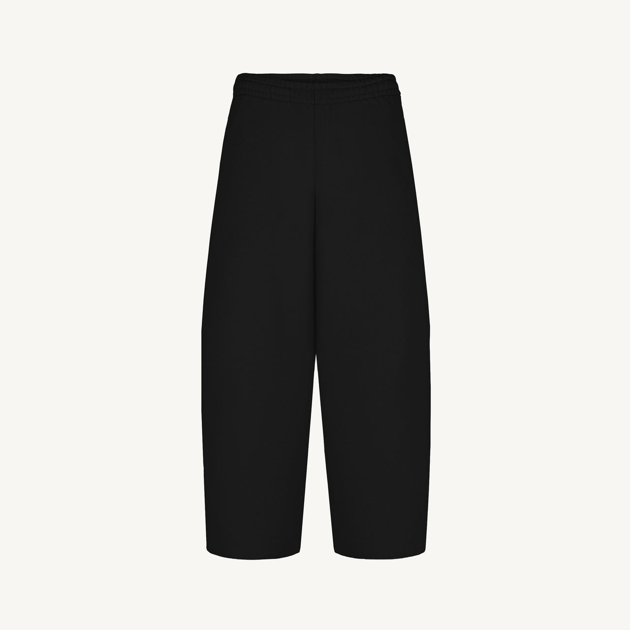 Black Straight-Leg Baggy Sweatpants