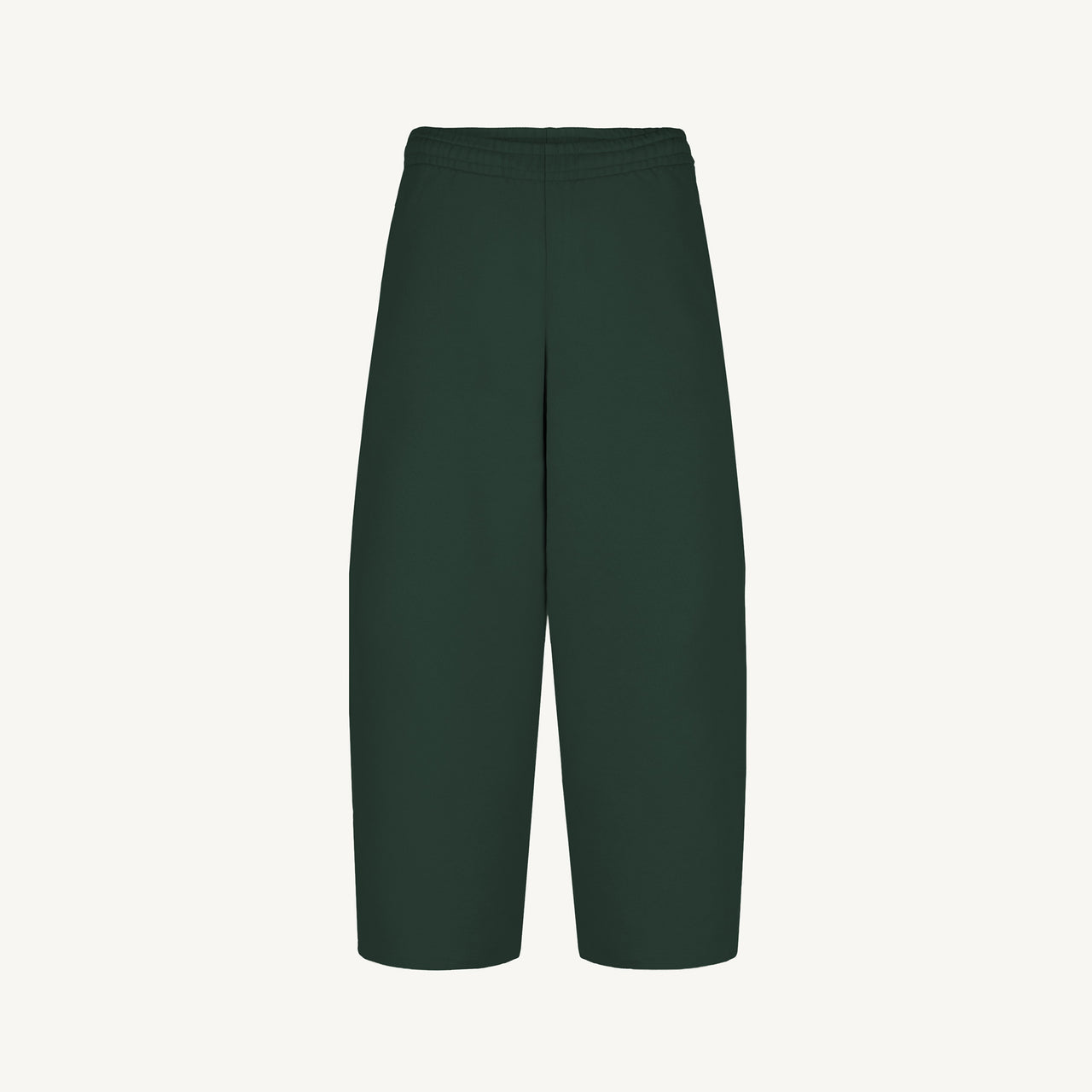 Wild Green Straight-Leg Baggy Sweatpants