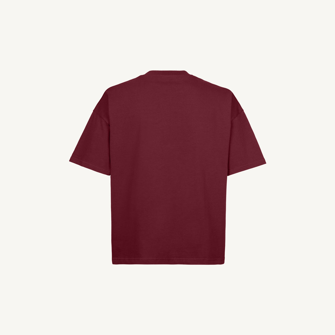 Burgundy Oversized Boxy T-Shirt
