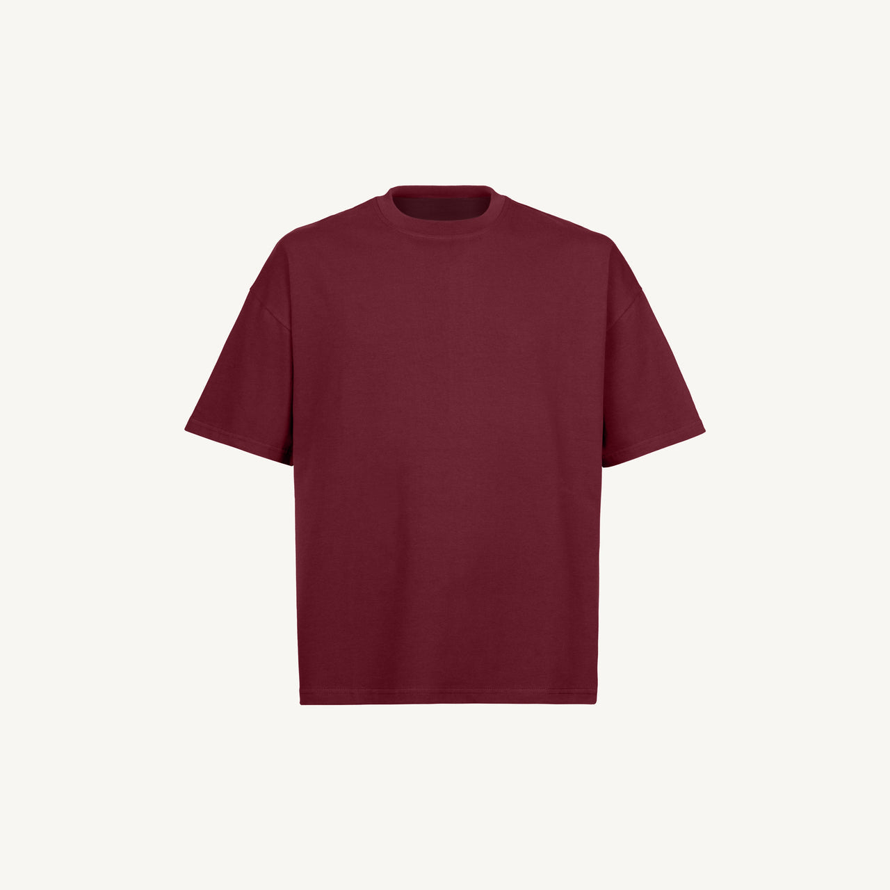 Burgundy Oversized Boxy T-Shirt