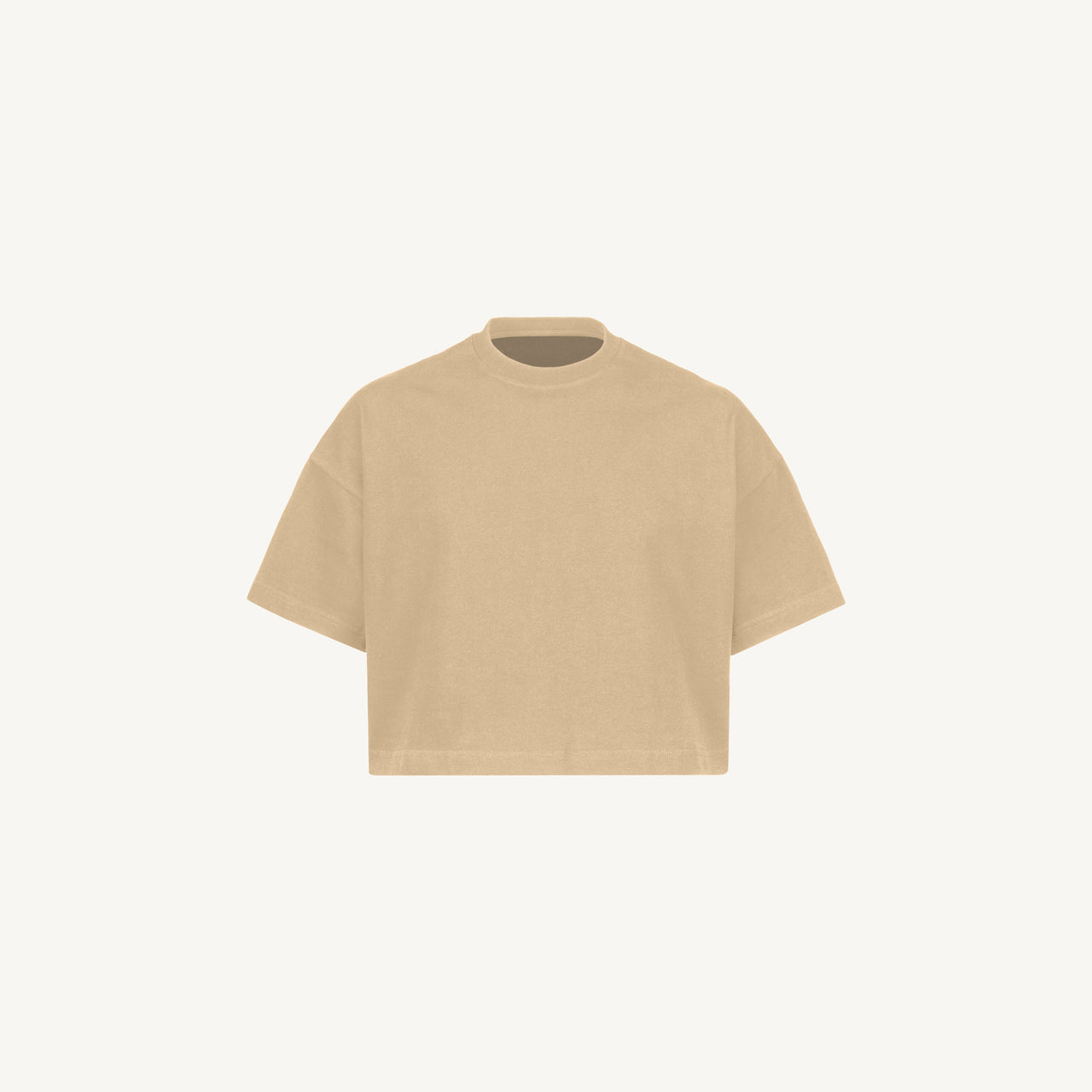 Croissant Cropped Oversized T-Shirt