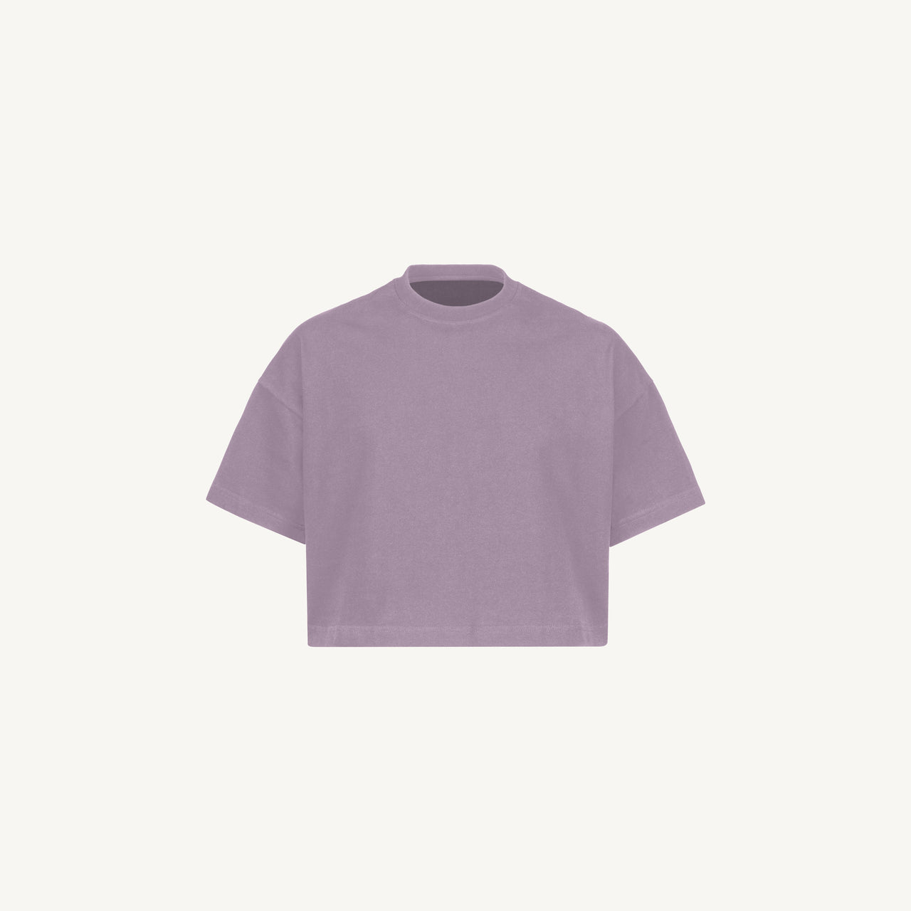 Purple Cropped Oversized T-Shirt