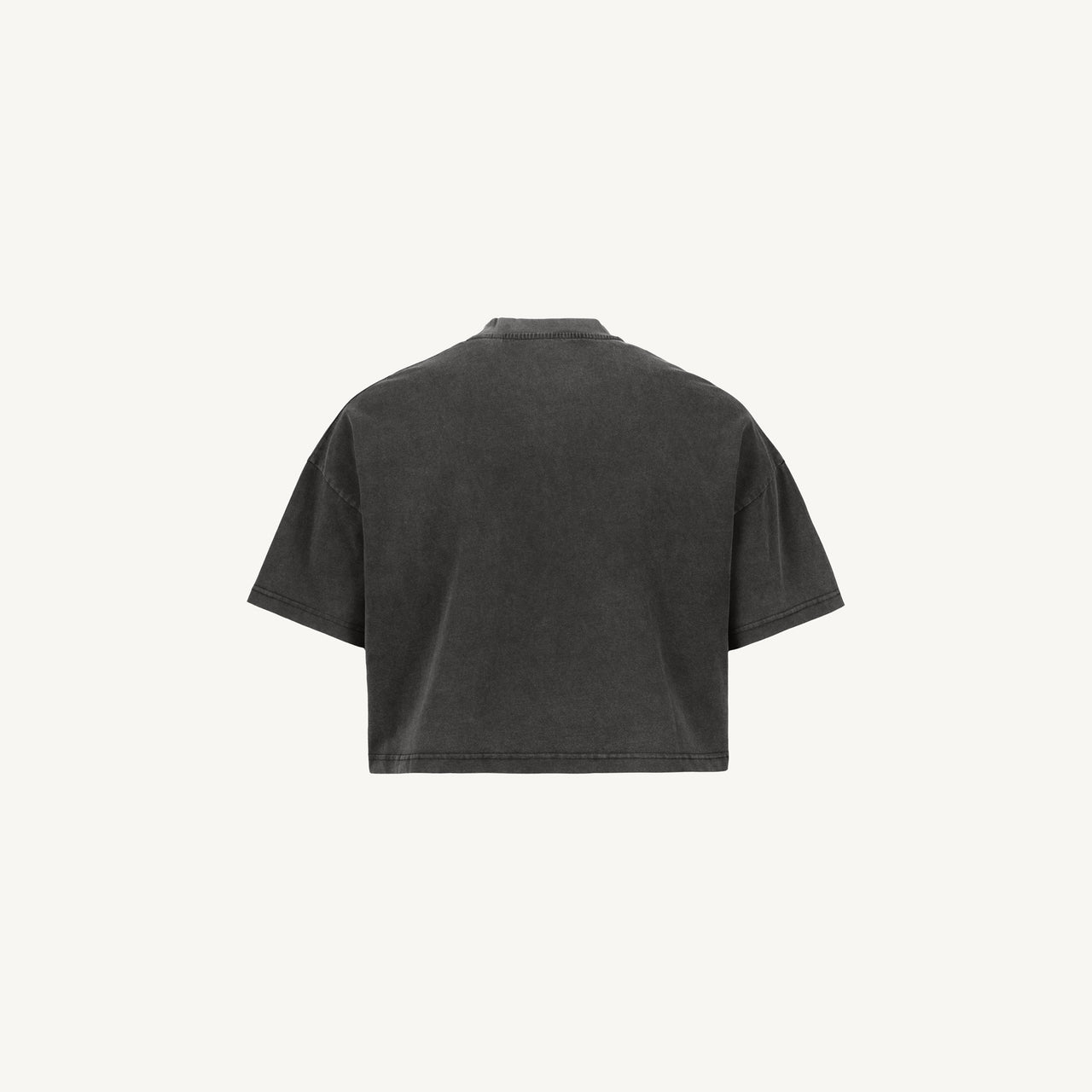 Black Cropped Oversized T-Shirt