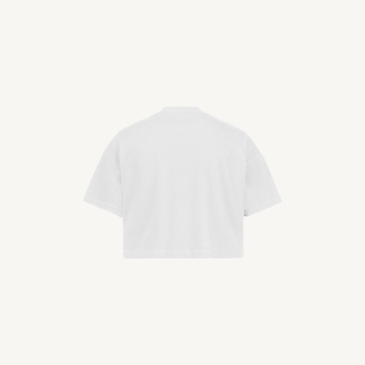 White Cropped Oversized T-Shirt